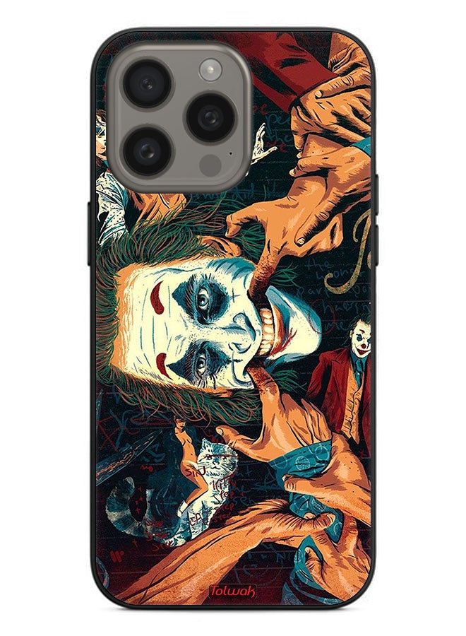 Tolwak Apple iPhone 15 Pro Protective Case Cover Joker Art - Image 2
