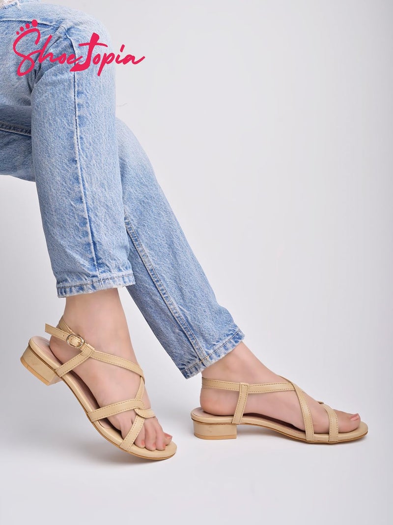 Shoetopia صنادل كعب كتلة للنساء من شوتوبيا - Image 2