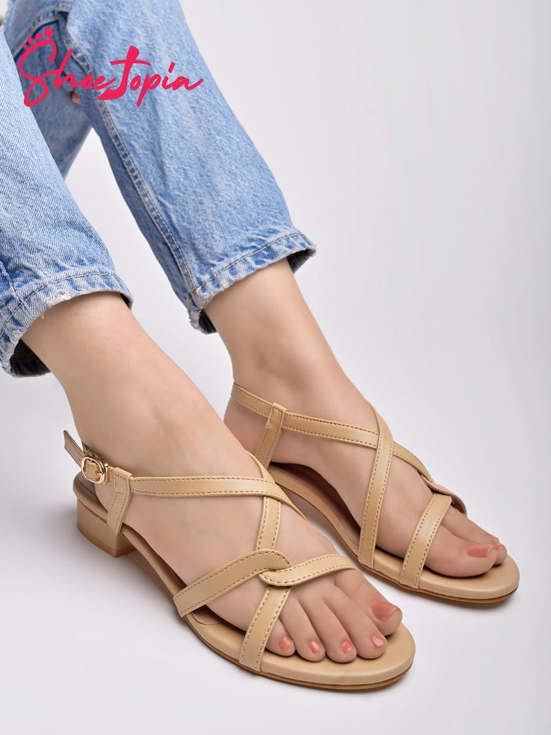 Shoetopia صنادل كعب كتلة للنساء من شوتوبيا - Image 3