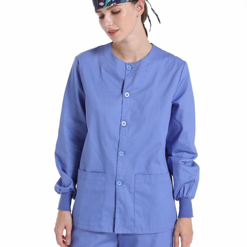 Doctor Nurse Work Clothes Jacket Threaded Long Sleeve Jacket - Image 2