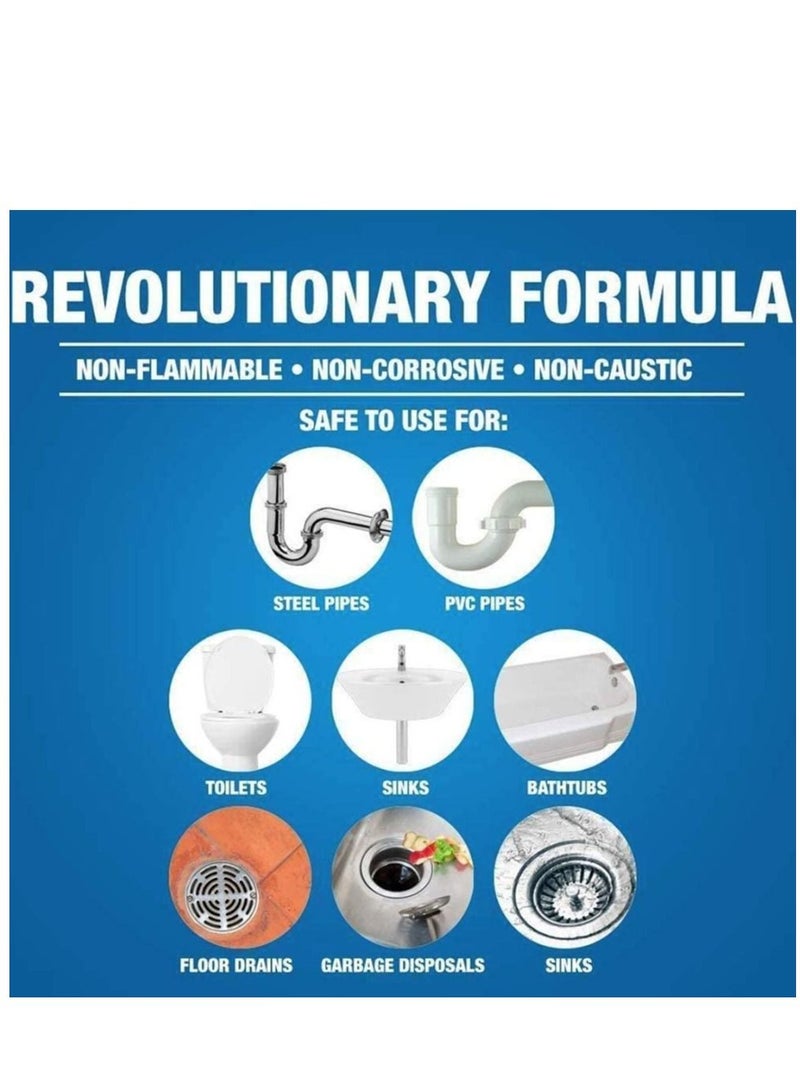 Toilet Drain Unblocker, Tub, Sink & Drain Unblocker,Powerful Cleaning Fluid - Pipe tunnel powder 110 Gram  - Image 5
