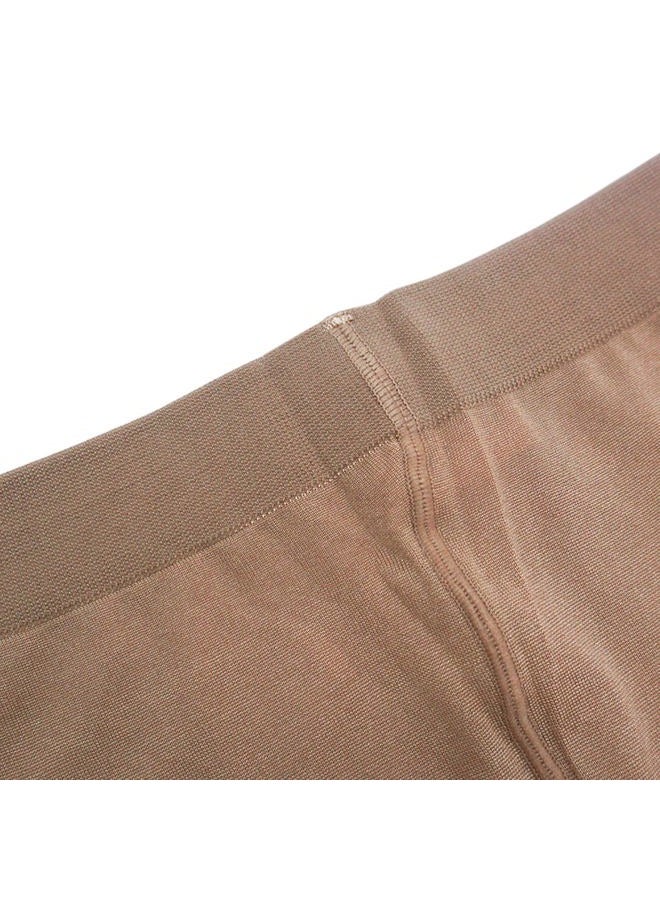 DANCE YOU Dance Shimmer Tights Footed Silky Slight Gloss Stockings Pantyhose Tights 70D Thickness, Toast, XLA - Image 3