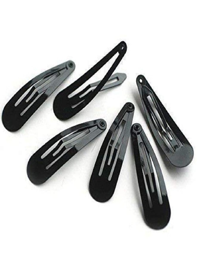 Hivata Hair Clip Tic Tac Tic Tic Clip for Girls Women & Baby Girls Hair Accessory Metal Hair Pins in Black Color Small and Large Combo Set of 12 pair - Image 3