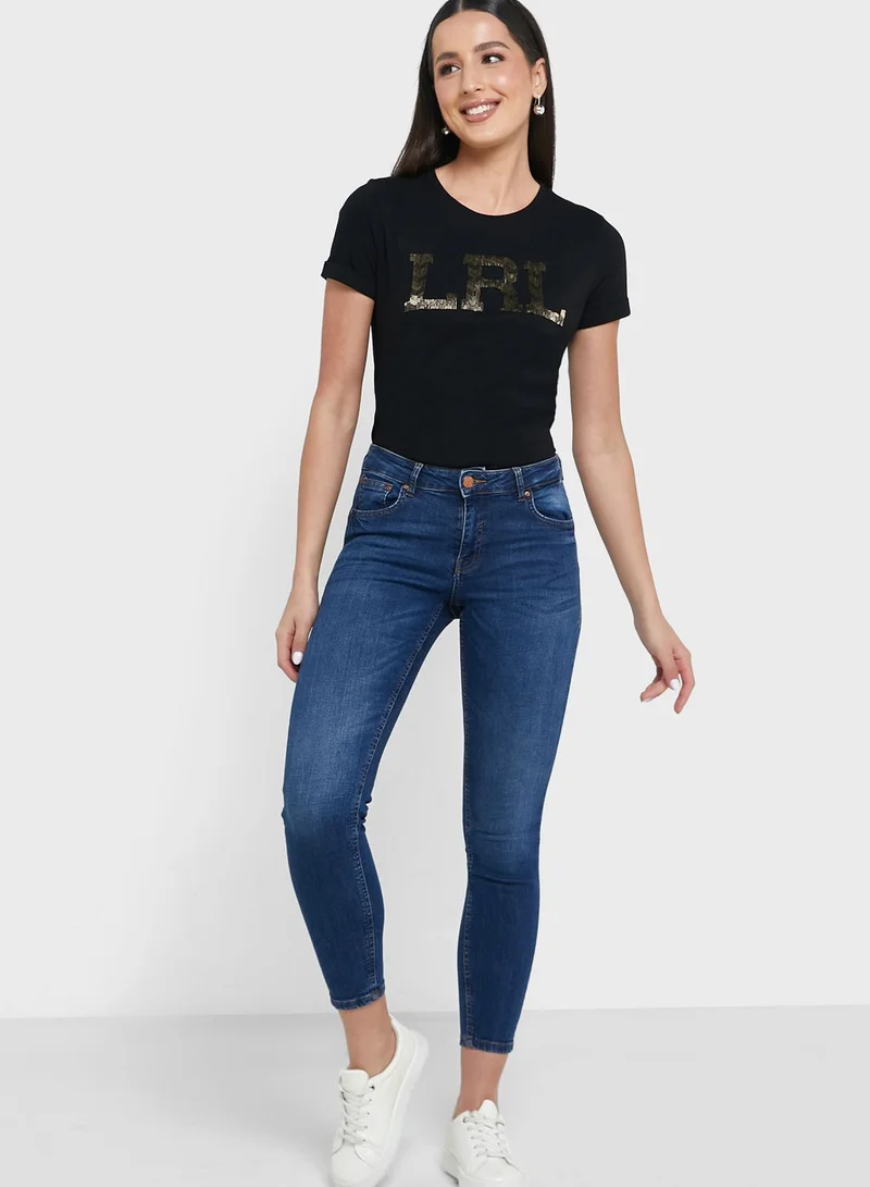 Lauren Ralph Lauren Crew Neck Graphic T-Shirt