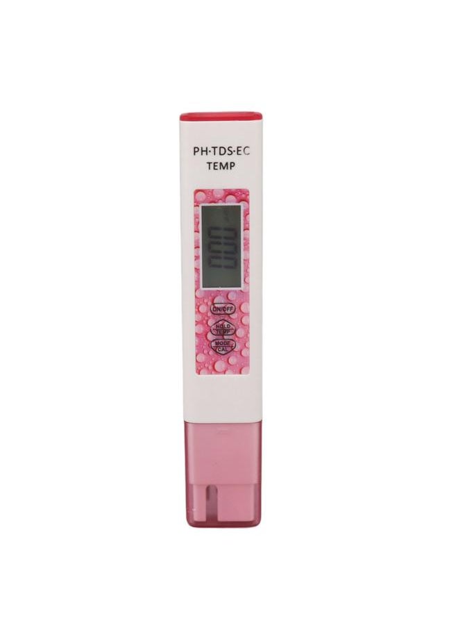 Thoraya Digital Water Tester Pen 4 in 1 Accurate Sensitive Portable PH TDS EC Temperature Water Quality Meter Pink  - Image 2