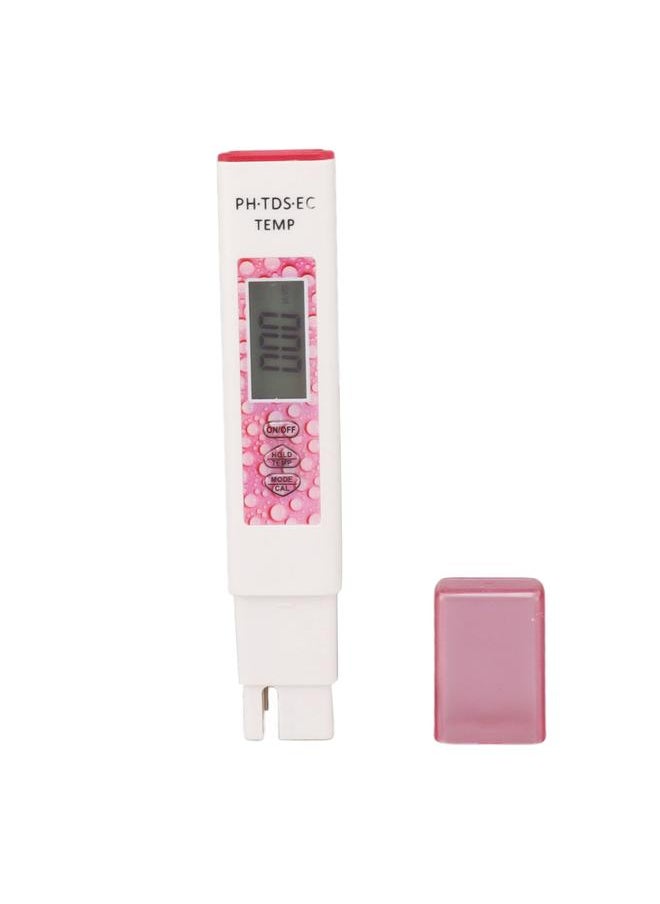 Thoraya Digital Water Tester Pen 4 in 1 Accurate Sensitive Portable PH TDS EC Temperature Water Quality Meter Pink  - Image 3