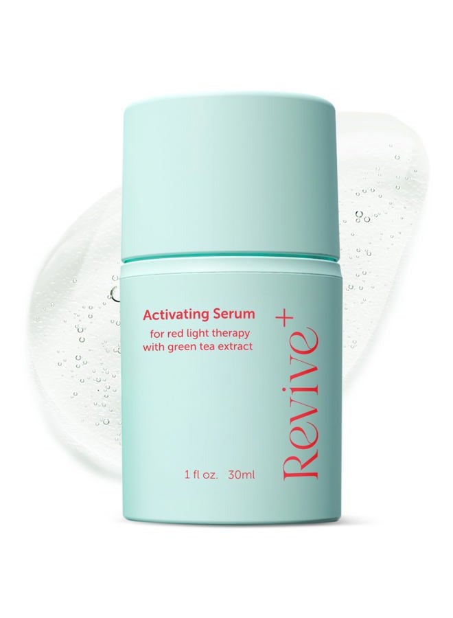 Berkland Red Light Therapy Activation Serum - Amplify Effects & Reduce Wrinkles with Hydrating Serum for Face - Green Tea Serum - Hydrating Face Serum Skin Care Routine - Hyaluronic Acid Serum for Face - 1oz - Image 1