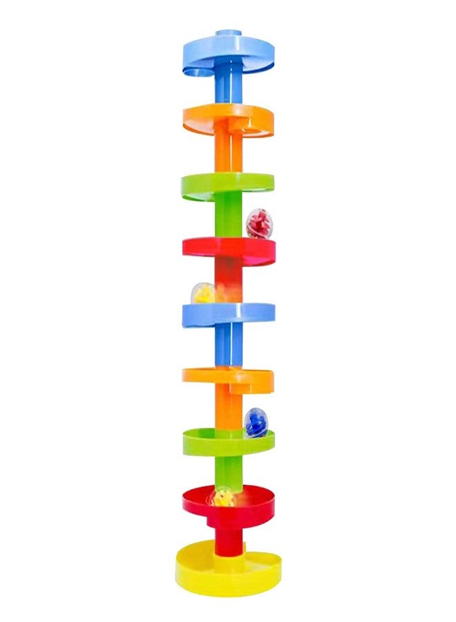 WEofferwhatYOUwant Ball Drop Toy - 14-Piece Expandable STEM Tower Set for Toddlers 9M+ | DIY Bridge, 1.8" Rattle Balls, Stackable Ramps | Safe, Durable Polypropylene | Interactive & Imaginative Play - Image 3
