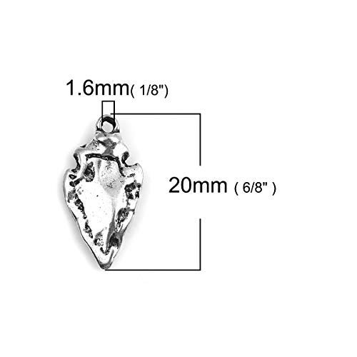 JGFinds Native American Inspired Arrowhead Pendants, Charms for DIY Jewelry Making, 20 Pack - Image 4