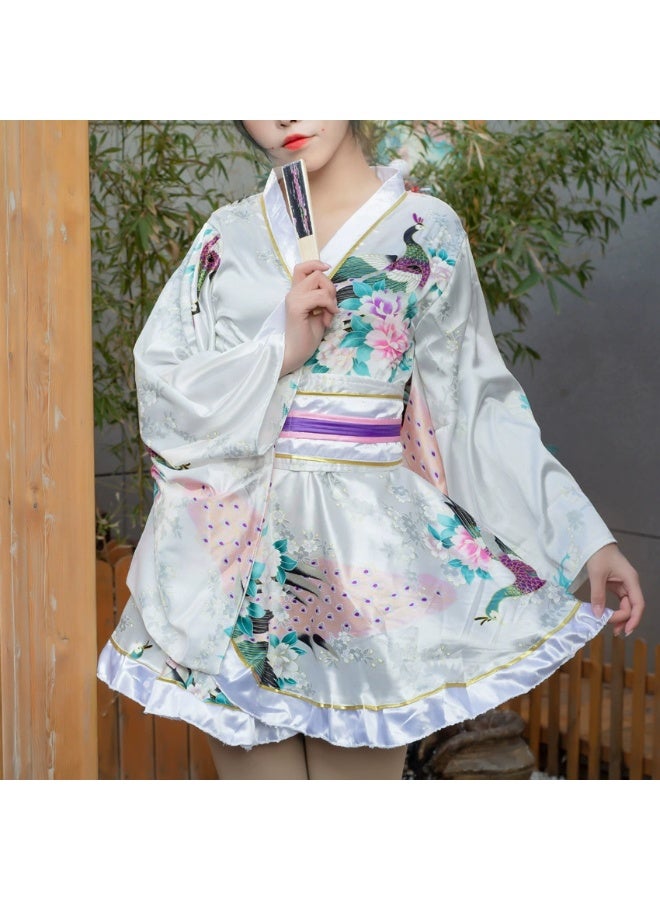 general Universal Size Women's Peacock-style Kimono Stage Performance Costume - Image 2