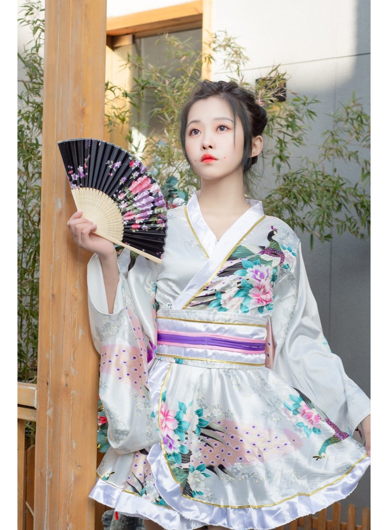 general Universal Size Women's Peacock-style Kimono Stage Performance Costume - Image 3