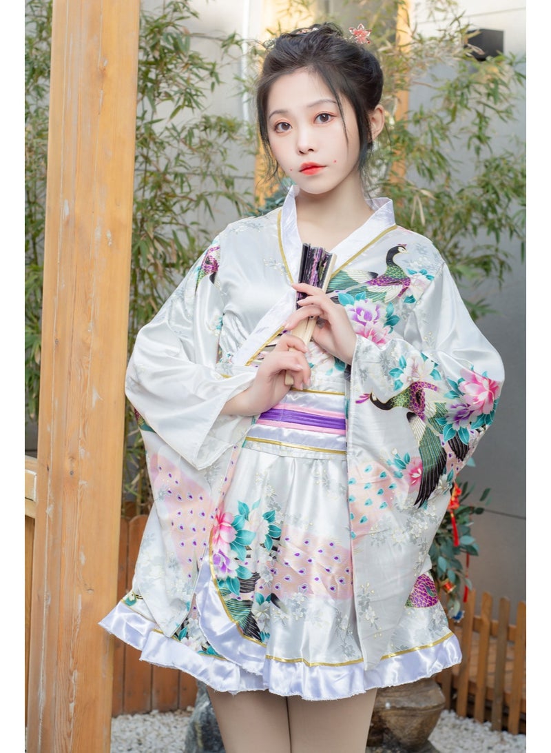 general Universal Size Women's Peacock-style Kimono Stage Performance Costume - Image 4