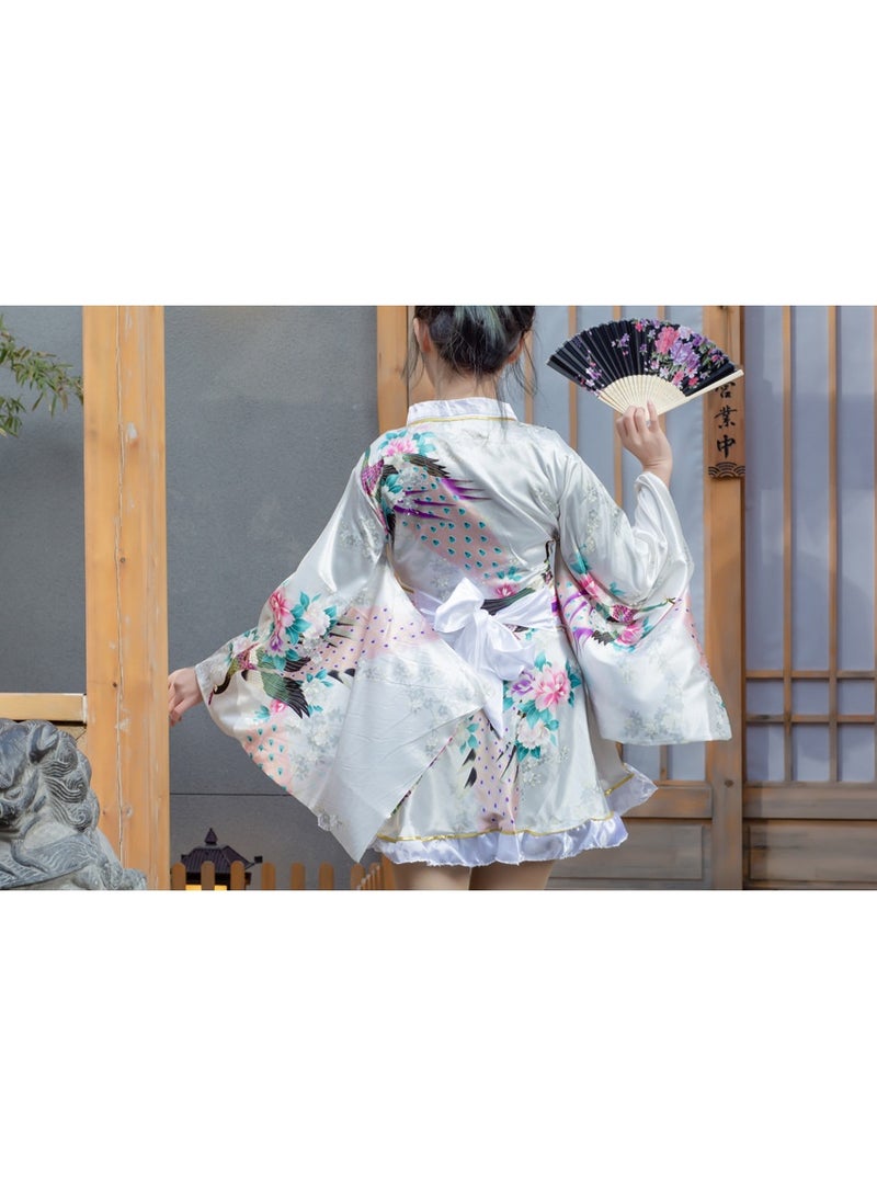 general Universal Size Women's Peacock-style Kimono Stage Performance Costume - Image 5