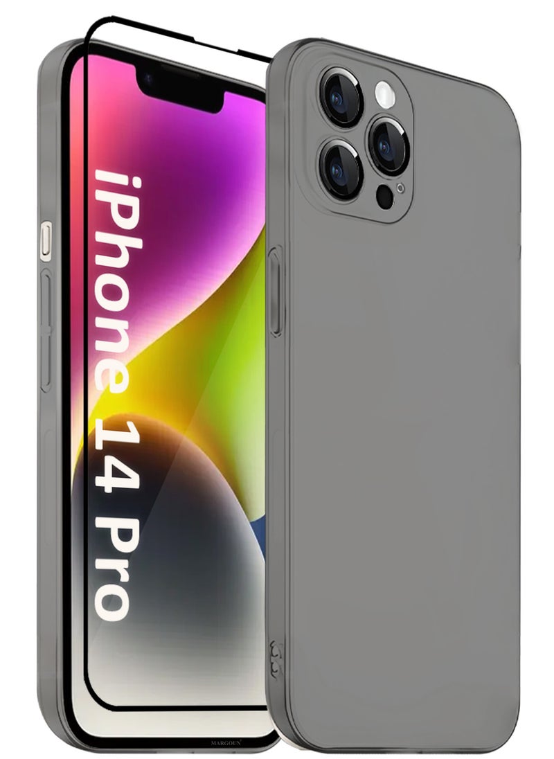 CATANES (for iPhone 14 Pro) 2Packs Case Cover Air Skin Series Back Cover Sturdy Durable Thin Case Drop Protection Cover - Transparent Grey  - Image 1