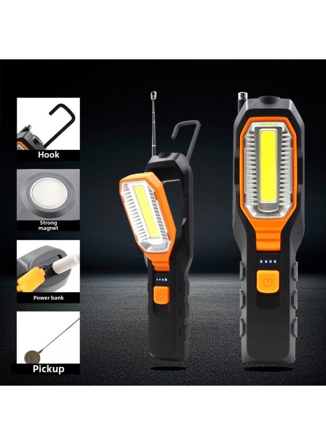 Loquat Super Bright Work Light Auto Repair Light Rechargeable Outdoor Emergency Magnetic Work Light Strong Light Flashlight-Colour:Yd-6302b Lithium Battery Version  - Color Can Also Be Customized - Image 4
