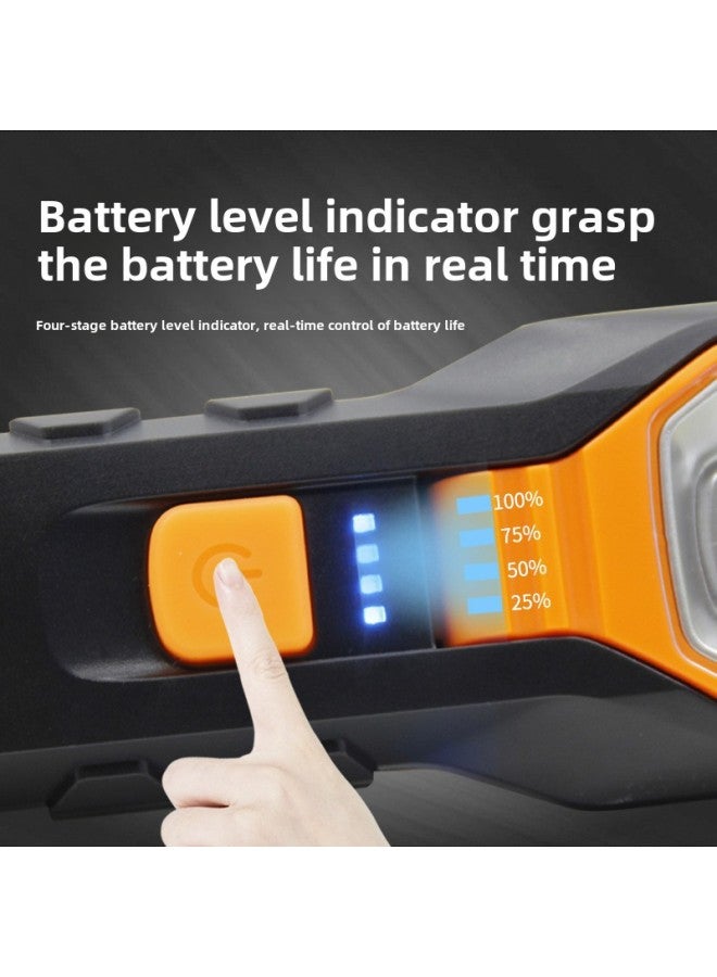 Loquat Super Bright Work Light Auto Repair Light Rechargeable Outdoor Emergency Magnetic Work Light Strong Light Flashlight-Colour:Yd-6302b Lithium Battery Version  - Color Can Also Be Customized - Image 5