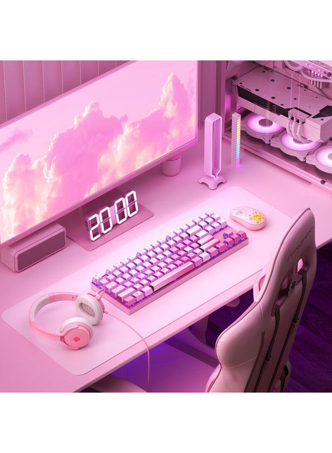 Cherry Mx8.2 Xaga Wireless Keyboard, Tri-mode Mechanical Keyboard, Compatible With Mac System, Triple-shot Pbt Keycaps, Customizable Keyboard, Pink And Silver Switches - Image 5