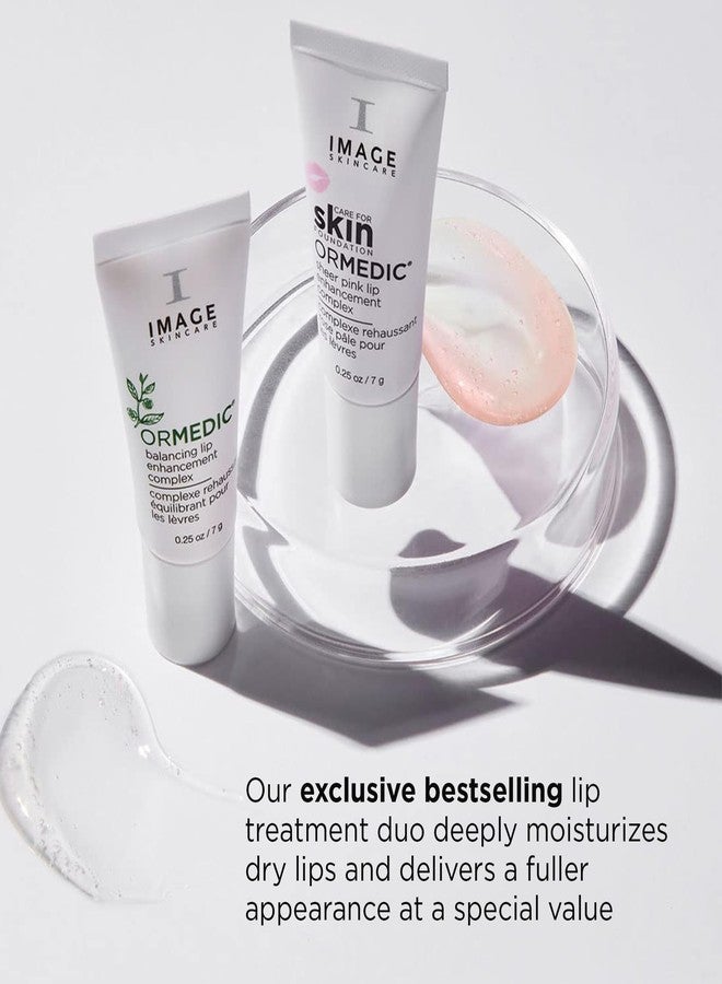 IMAGE Skincare, Ormedic pH Balancing Lip Enhancement Complex, with Avocado Oil & Vitamin E for Deep Hydration, Clear & Seer Pink, Set of 2 - Image 3