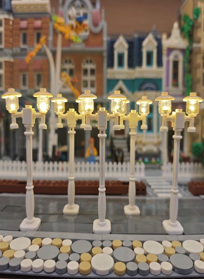 LightGo Brick Street Light DIY Kit for Lego Modular Buildings - Set of 5 Lights to Customize Your City Layout, Plug & Play (Duo White) - Image 5