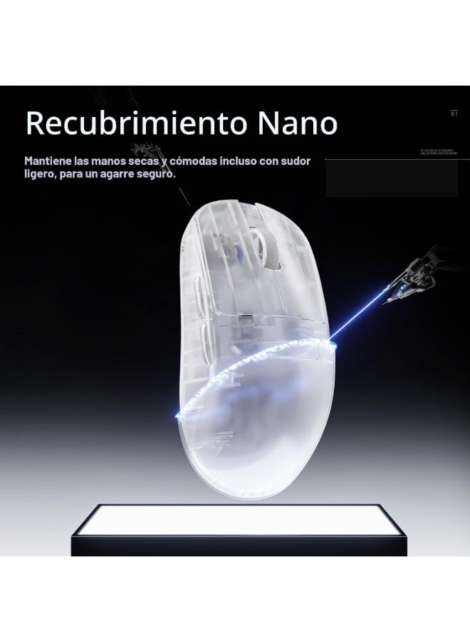 ATK Blazing Sky Zero Wireless Gaming Mouse, PAW3950 Ultra Sensor, Nordic 54L15, 8k Poling Rate, 44g Lightweight, Wired/2.4G (Zero, Frosted White) - Image 2