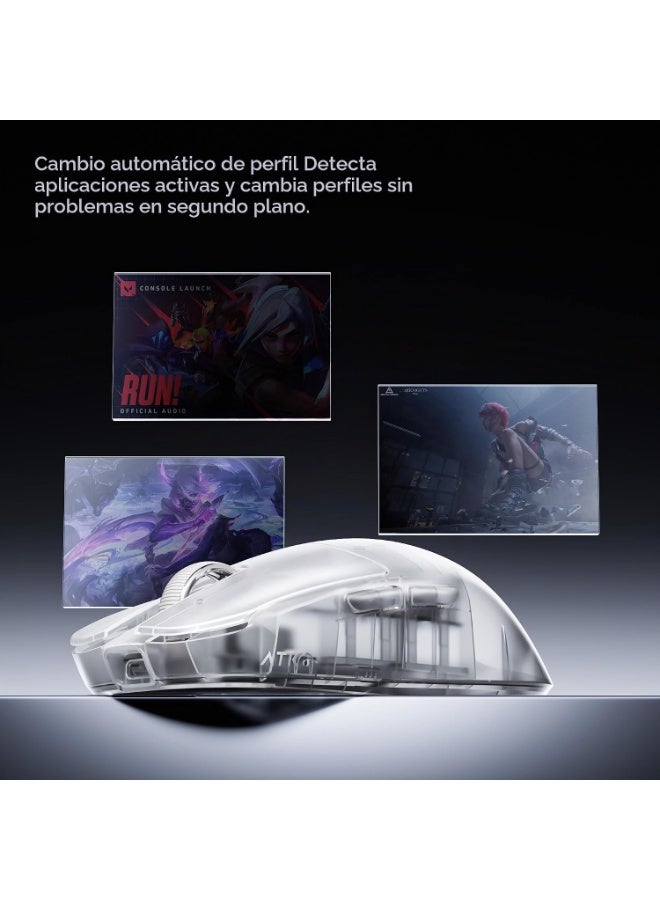 ATK Blazing Sky Zero Wireless Gaming Mouse, PAW3950 Ultra Sensor, Nordic 54L15, 8k Poling Rate, 44g Lightweight, Wired/2.4G (Zero, Frosted White) - Image 3