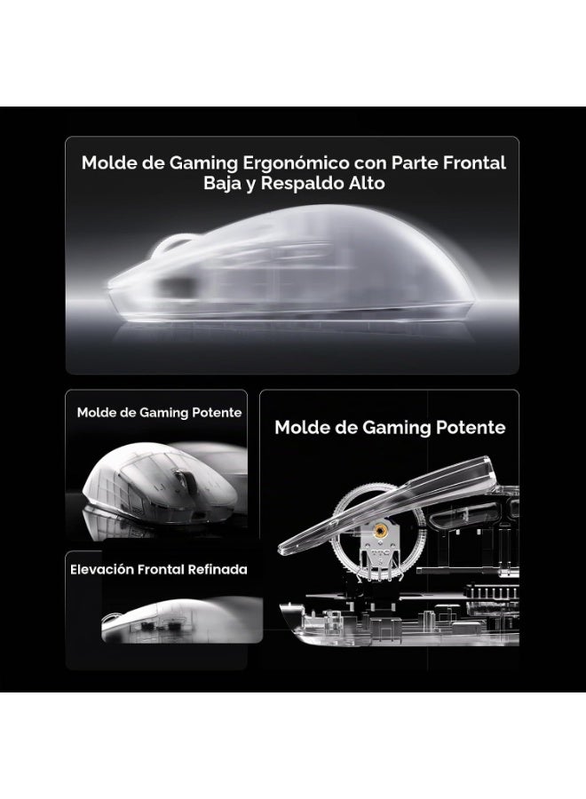ATK Blazing Sky Zero Wireless Gaming Mouse, PAW3950 Ultra Sensor, Nordic 54L15, 8k Poling Rate, 44g Lightweight, Wired/2.4G (Zero, Frosted White) - Image 4