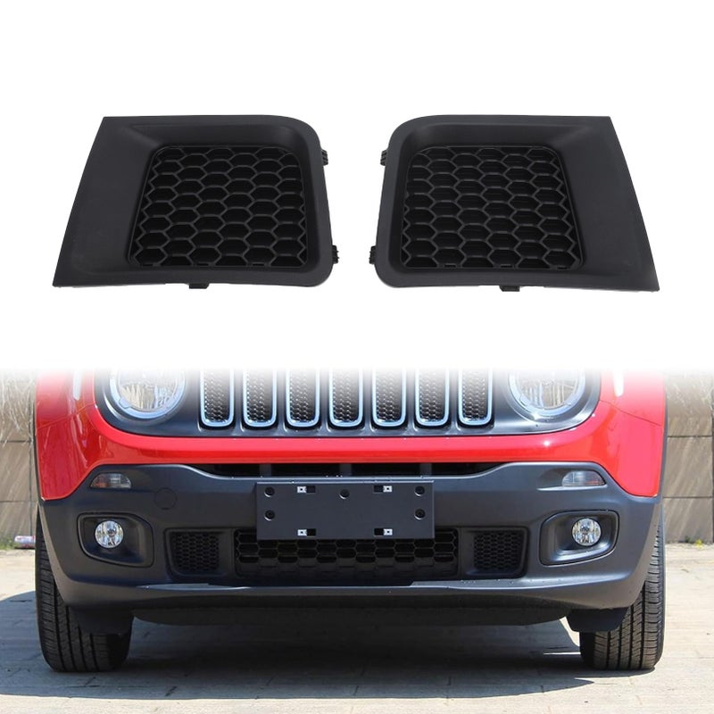 2Pcs Front Bumper Grille Cover 735618579L Left And Right Lower Cover Insert for Renegade 2015 to 2017 - Image 3