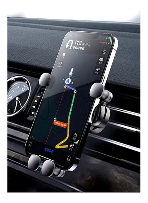 New Gravity Car Phone Holder - Mobile Holder in  Car - Car Mobile Holder for Air Vent - Auto Lock Clamp, Stable Hook - Best For iPhones & Android