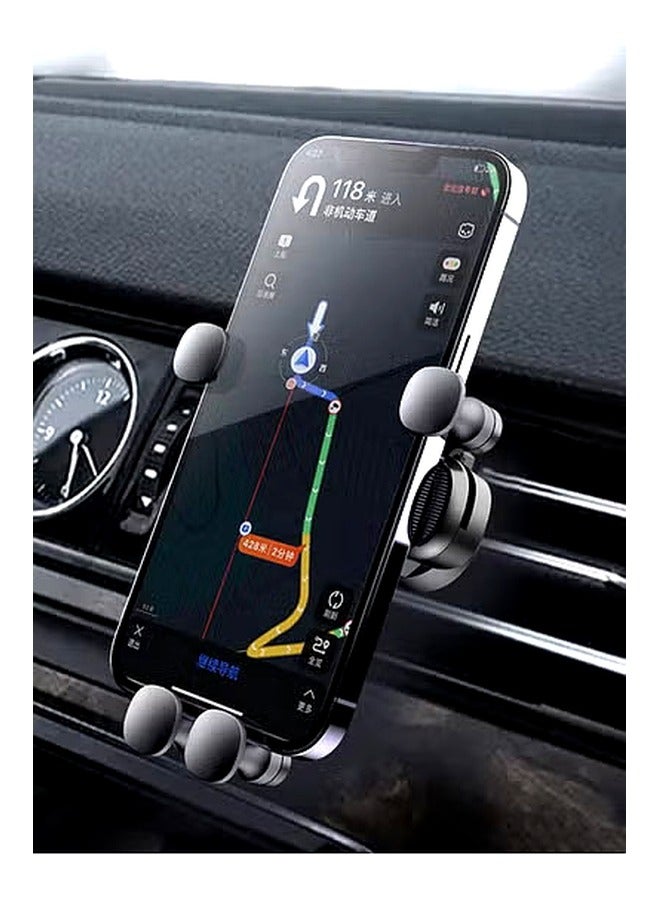 New Gravity Car Phone Holder - Mobile Holder in  Car - Car Mobile Holder for Air Vent - Auto Lock Clamp, Stable Hook - Best For iPhones & Android  - Image 1