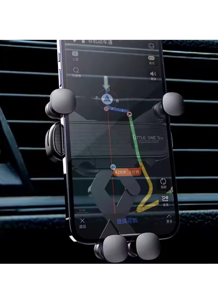 New Gravity Car Phone Holder - Mobile Holder in  Car - Car Mobile Holder for Air Vent - Auto Lock Clamp, Stable Hook - Best For iPhones & Android  - Image 3