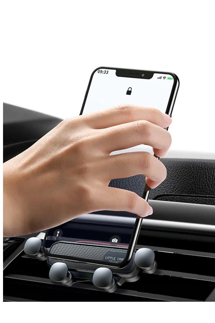 New Gravity Car Phone Holder - Mobile Holder in  Car - Car Mobile Holder for Air Vent - Auto Lock Clamp, Stable Hook - Best For iPhones & Android  - Image 2
