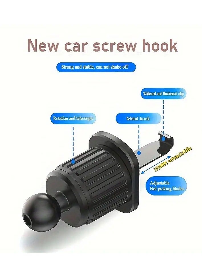 New Gravity Car Phone Holder - Mobile Holder in  Car - Car Mobile Holder for Air Vent - Auto Lock Clamp, Stable Hook - Best For iPhones & Android