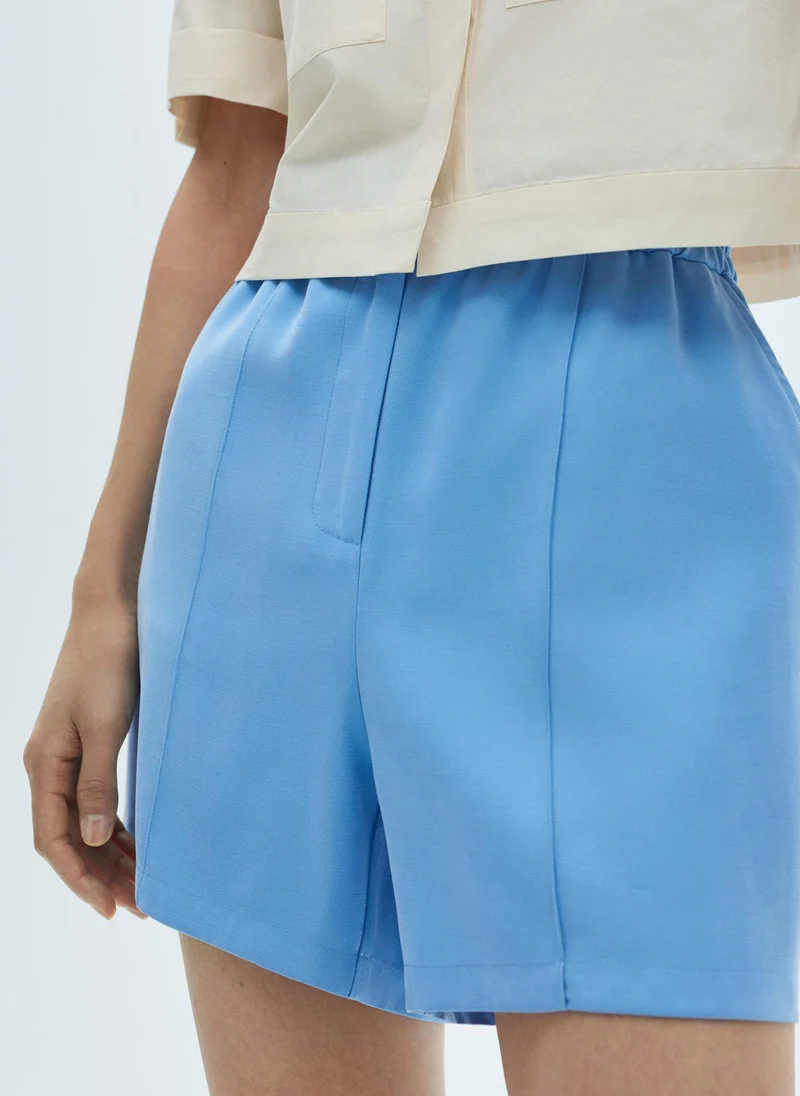 MANGO Elastic Waist Shorts
