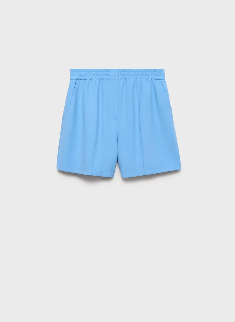 MANGO Elastic Waist Shorts