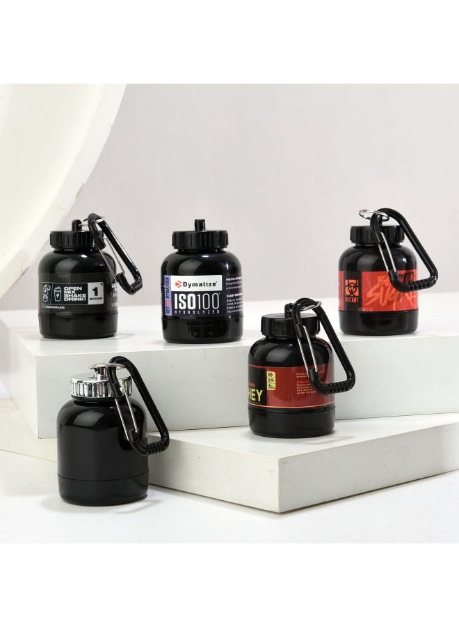 Muscle Technology Whey Protein Powder Box Milk Powder Sports Fitness Box Portable Funnel 100ml Large Portable-color:Black Bottom Style 4-capacity:100ml  - Image 3