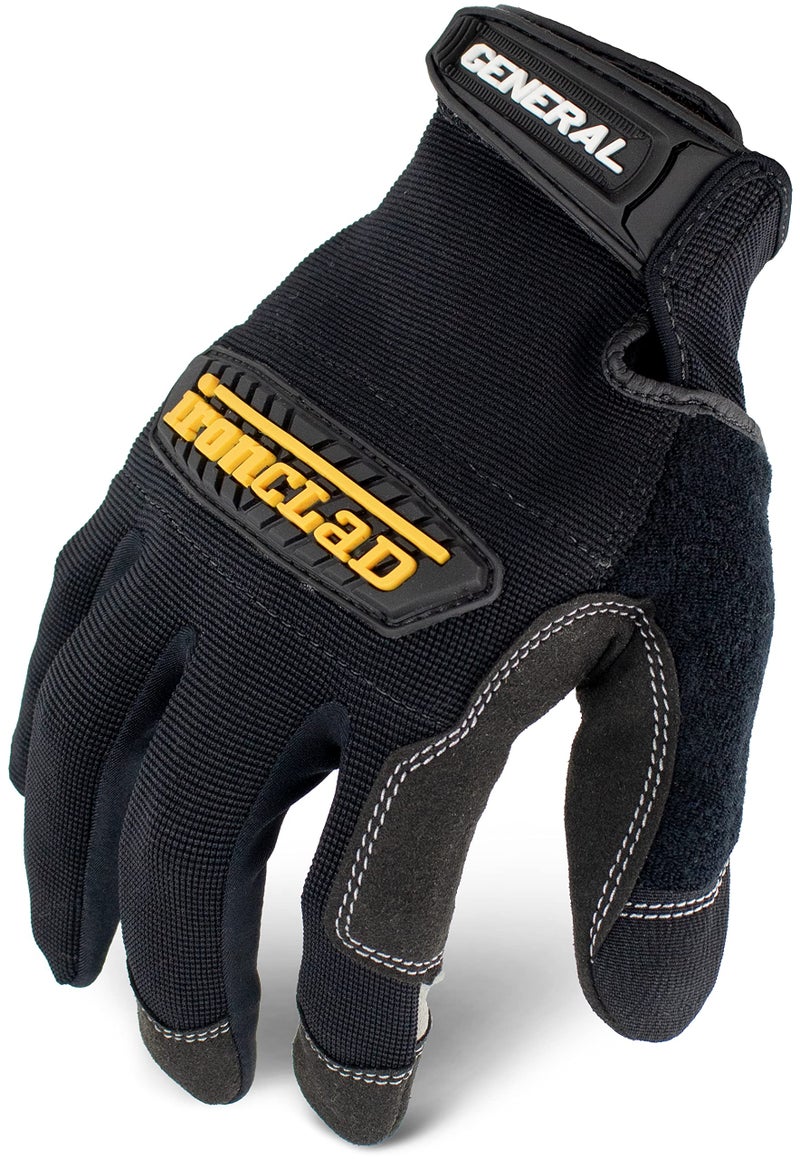 Ironclad General Utility Work Gloves GUG, All-Purpose, Performance Fit, Durable, Machine Washable, Sized XX-Large, (1 Pair) Black - Image 1