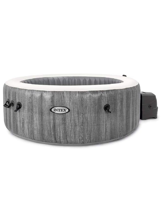 INTEX - PureSpa Bubble Deluxe Round PVC Inflatable Hot Tub Grey 1098 L 28442 - Image 1