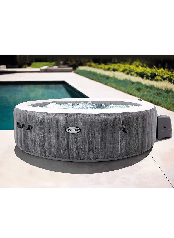 INTEX - PureSpa Bubble Deluxe Round PVC Inflatable Hot Tub Grey 1098 L 28442 - Image 1