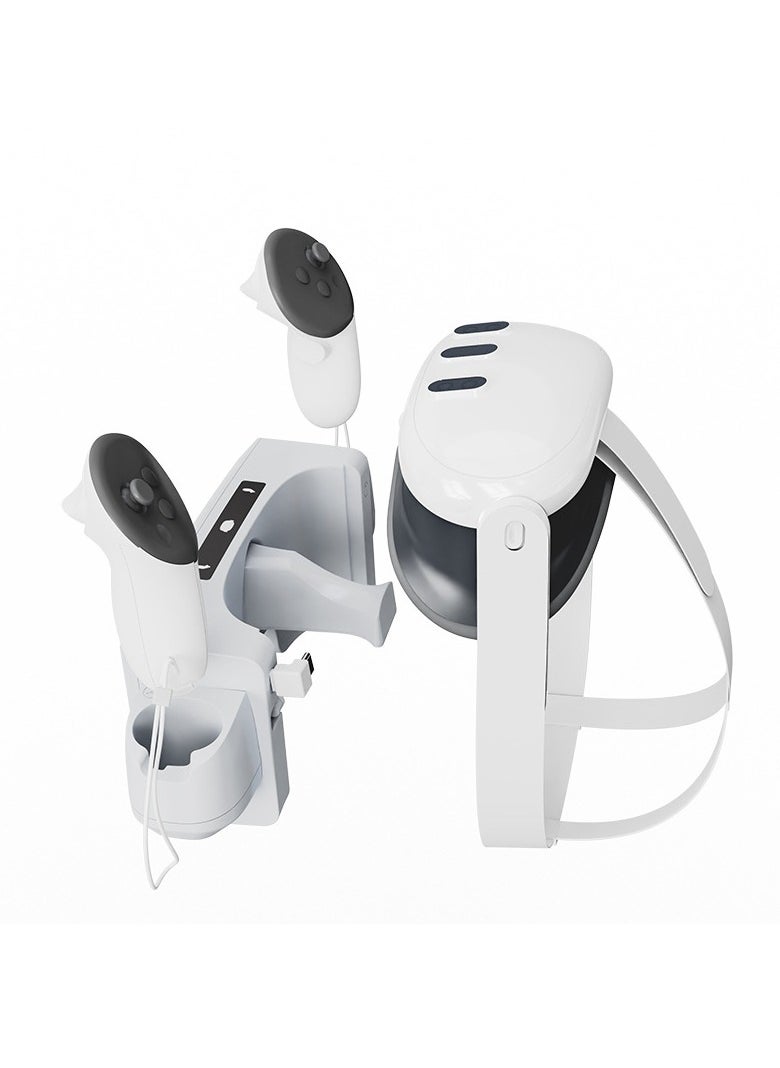 Generic - For Meta Quest 3VR Wall Mountable Grip Contact Charging VR Headset Storage Rack - Image 1