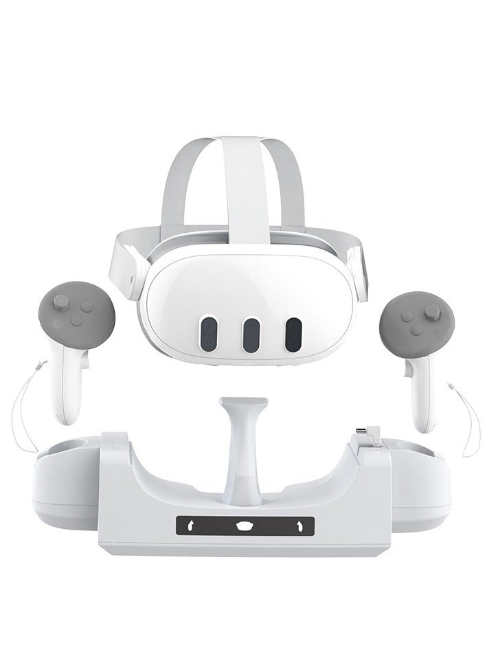 Generic - For Meta Quest 3VR Wall Mountable Grip Contact Charging VR Headset Storage Rack - Image 1