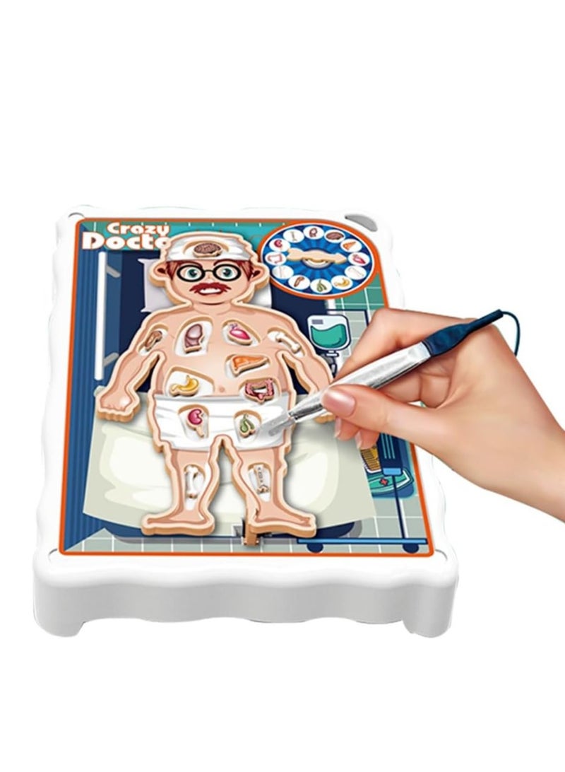 UKR UKR Buzzer Doctor Arcade Game – Tweezers Board Competition for Family Fun | Remove Objects & Trigger Buzzer Sound | Hospital-Themed Activity for Kids Ages 4-12 | Interactive Medical Toy for Kids  - Image 5