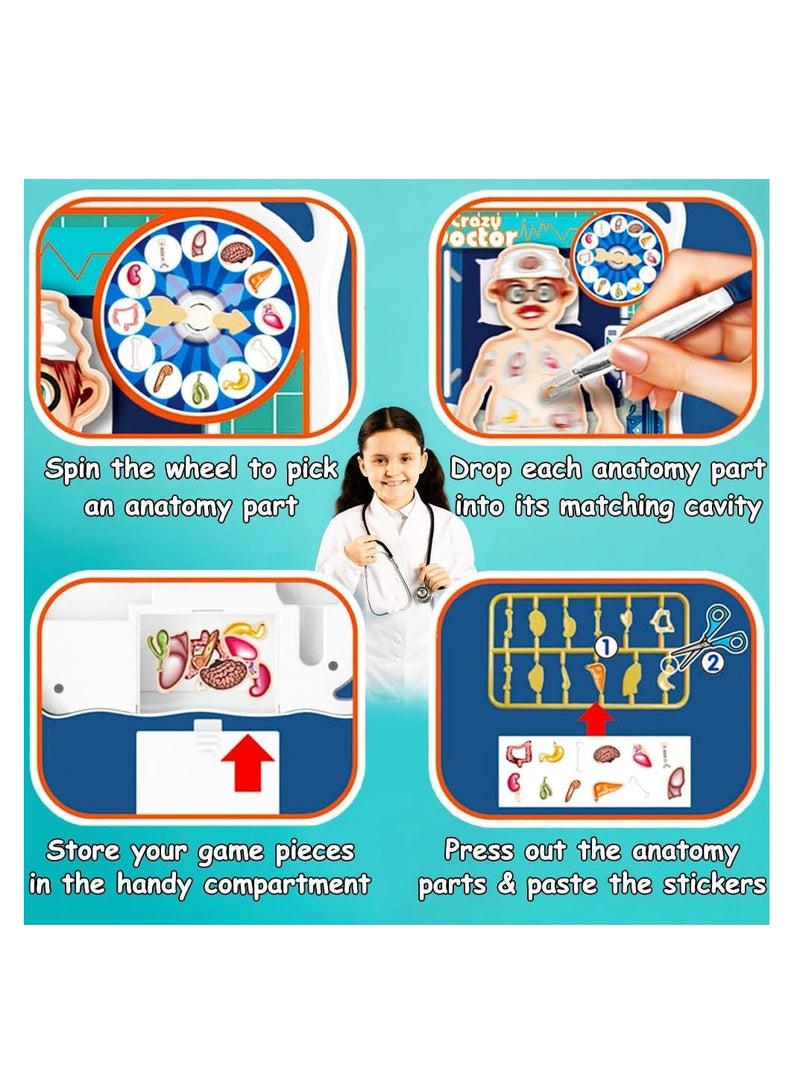 UKR UKR Buzzer Doctor Arcade Game – Tweezers Board Competition for Family Fun | Remove Objects & Trigger Buzzer Sound | Hospital-Themed Activity for Kids Ages 4-12 | Interactive Medical Toy for Kids  - Image 3