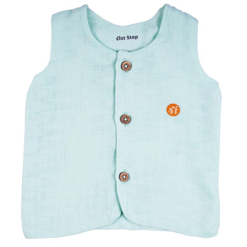 1ST STEP Button Type 100% Muslin Colored Jhablas (6-9 Months, Multicolor 2) - Image 2