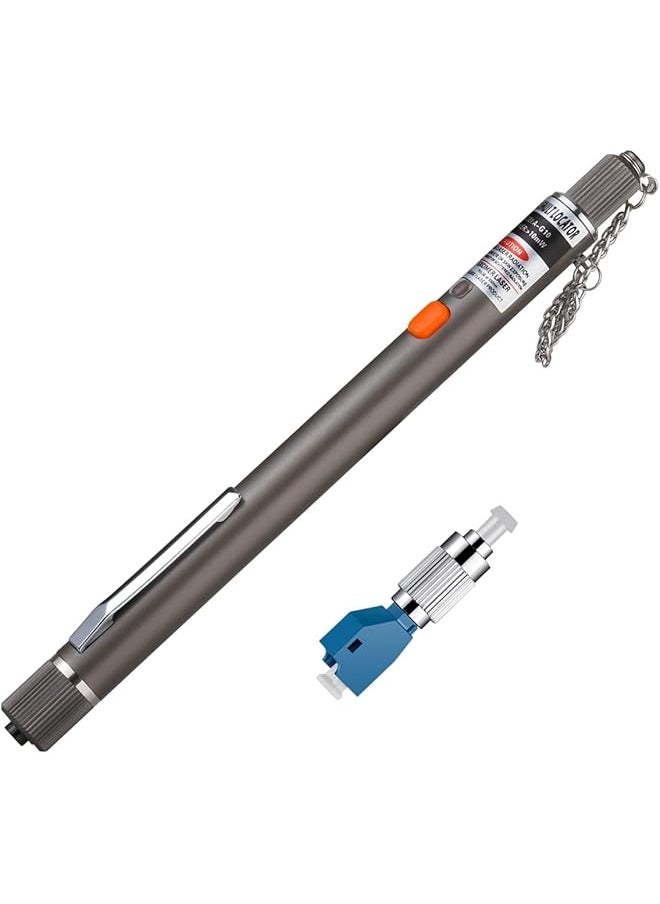 PROMASS promass Fiber Optic Cable Tester 10MW 10KM Visual Fault Locator VFL Fiber Optic Tester with FC Male to LC Female Adapter  - Image 1