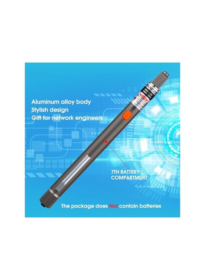 PROMASS promass Fiber Optic Cable Tester 10MW 10KM Visual Fault Locator VFL Fiber Optic Tester with FC Male to LC Female Adapter  - Image 4