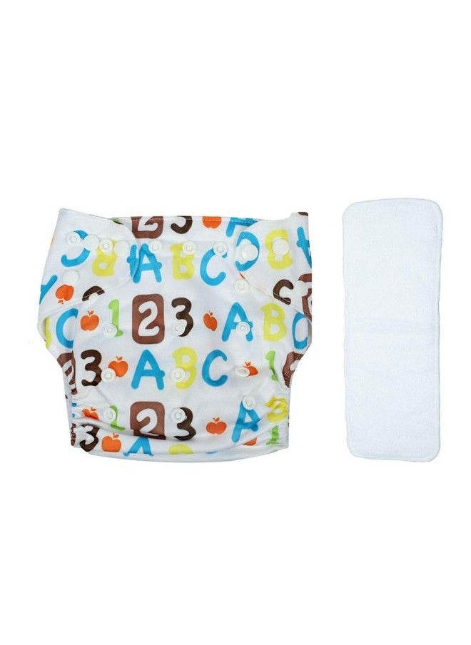 Adore Baby Uni Size Adjustable Diaper With 4 Layered White Insert (White)  - Image 1