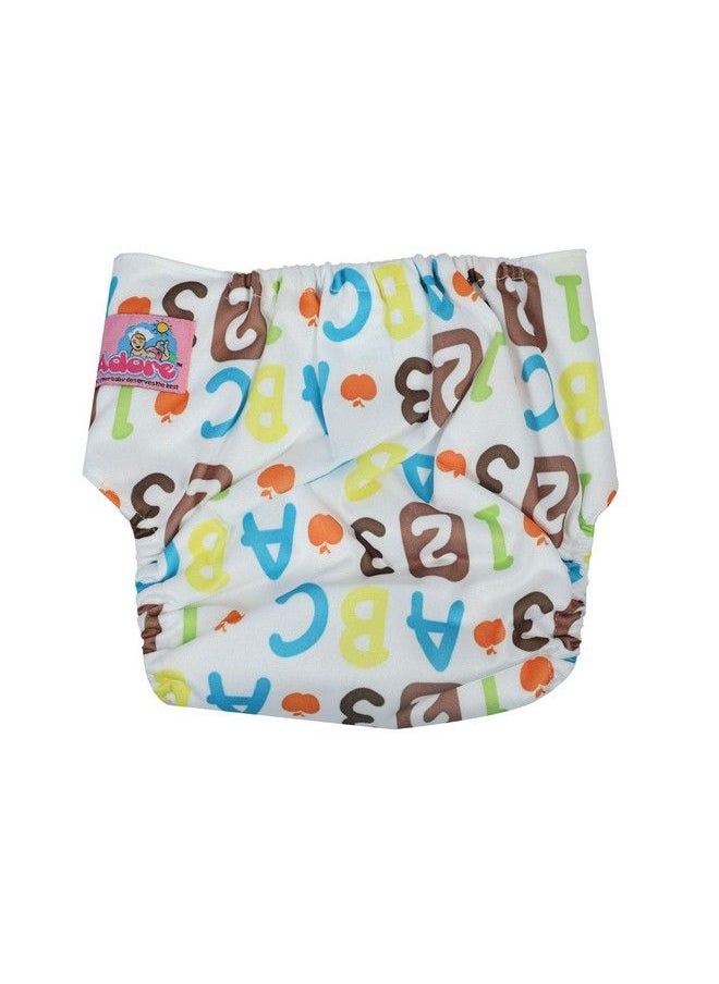 Adore Baby Uni Size Adjustable Diaper With 4 Layered White Insert (White)  - Image 4