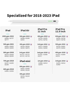 Theodor Stylus Apple Pen for iPad 9th and 10th Generation Active Pencil Compatible with 2018-2024 Apple iPad Pro11 and 12.9' iPad Air 3-5, iPad 6-10, Tilt Sensitivity Palm Rejection - White  - Image 2