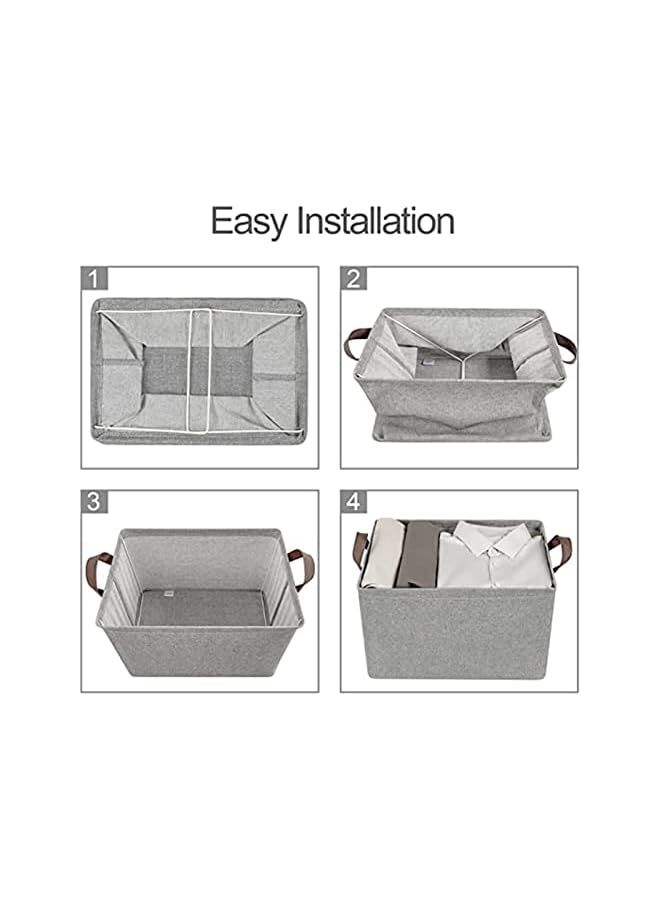 Green Tiger Clothes Drawer Organizer, Closet Organizer and Storage, Foldable Steel Frame Storage Organizer for Clothes Toys, 2 Pack Storage Box Storage Bags Wardrobe Folded Canvas Storage Box - Image 5