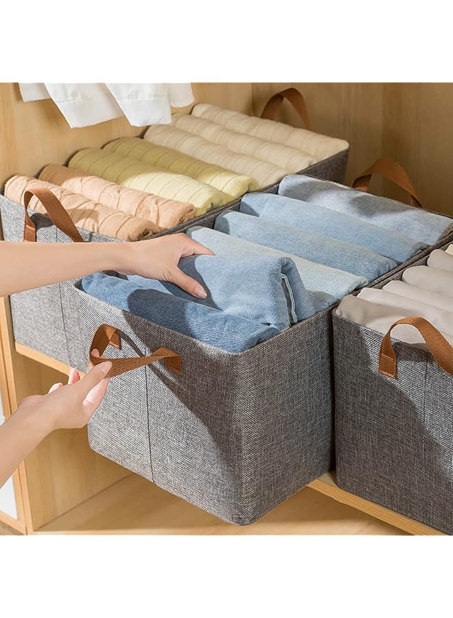 Green Tiger Clothes Drawer Organizer, Closet Organizer and Storage, Foldable Steel Frame Storage Organizer for Clothes Toys, 2 Pack Storage Box Storage Bags Wardrobe Folded Canvas Storage Box - Image 1